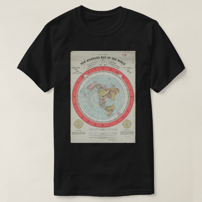 T-shirt Gleasonx27s Nouvelle carte standard du monde (Design devant)