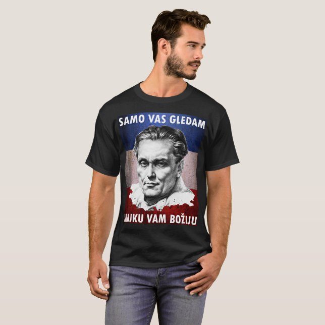 T-shirt Gledam de vas de Josip Broz Tito - de Samo, boziu (Devant entier)