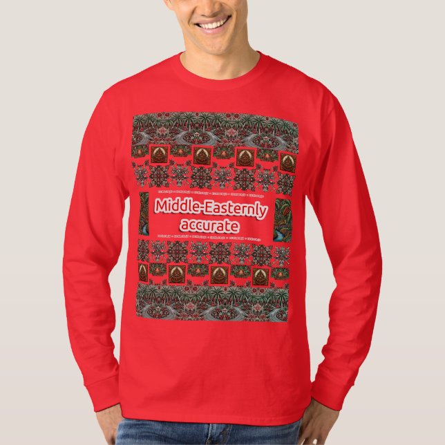 T-shirt Glee Rouge Moyen-Orient exacte Noël laid (Devant)