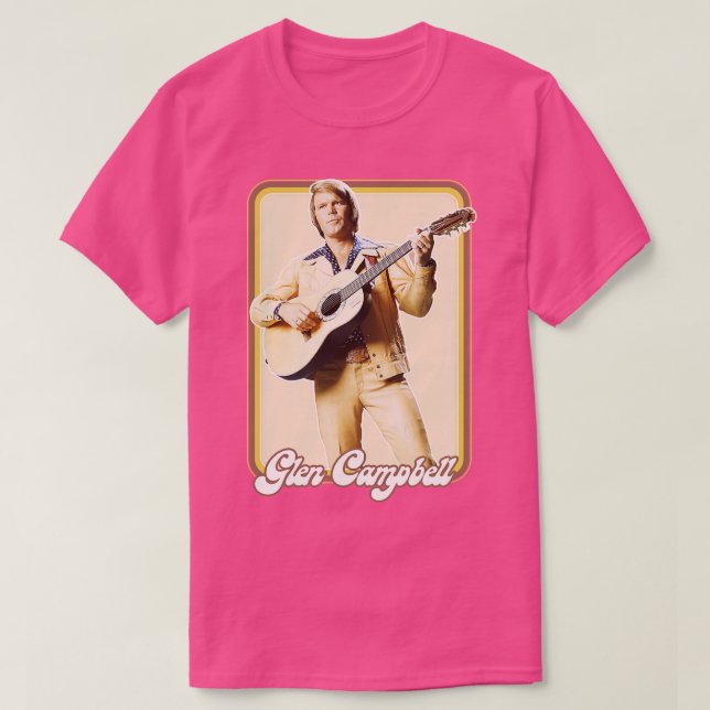 T-shirt Glen Campbell Retro les années 70 Style Fan Design (Design devant)