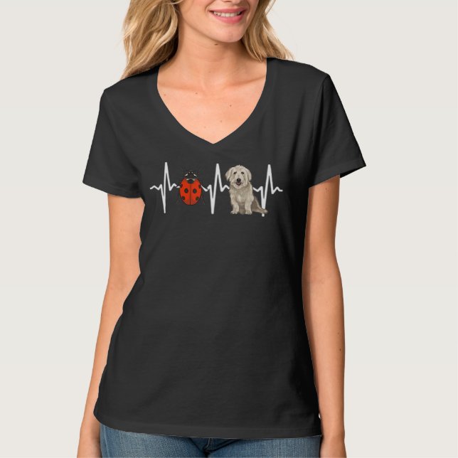 T-shirt Glen Red Ladybug De L'Imaal Terrier Heartbeat Chie (Devant)