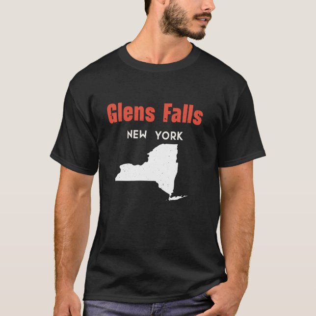 T-shirt Glens Falls New York USA State America Travel New  (Devant)