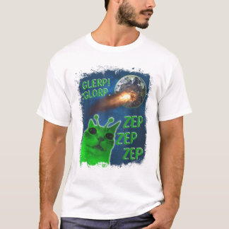 T-shirt Glerp Glorp Chat Alien amusant