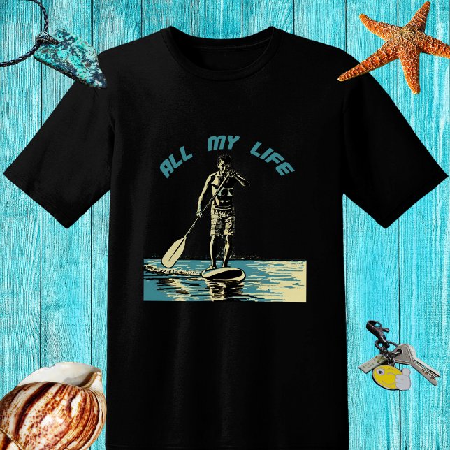 T-shirt Glide, ride et surf sur la planche à pédales sup (Créateur téléchargé)