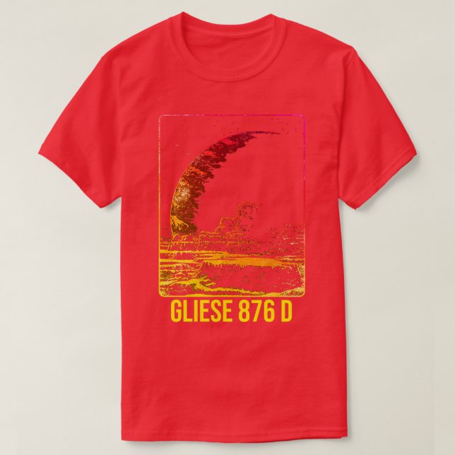 T-shirt Gliese 876 d Exoplanet Planet (Design devant)