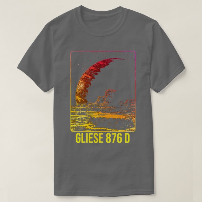 T-shirt Gliese 876 d Exoplanet Planet (Design devant)