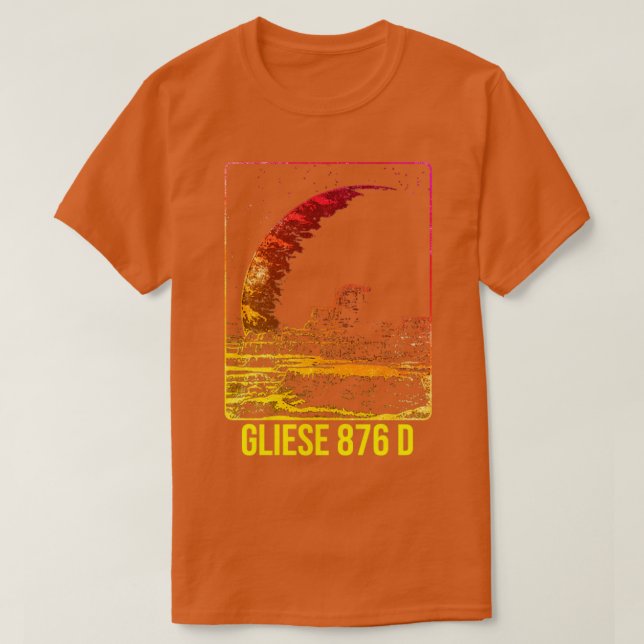 T-shirt Gliese 876 d Exoplanet Planet (Design devant)