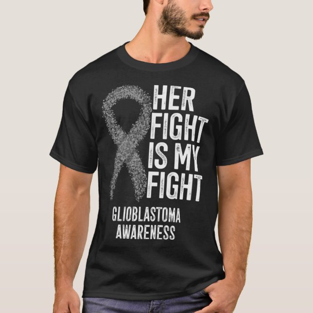 T-shirt Glioblastoma Multiforme Son Combat Est Mon Combat  (Devant)