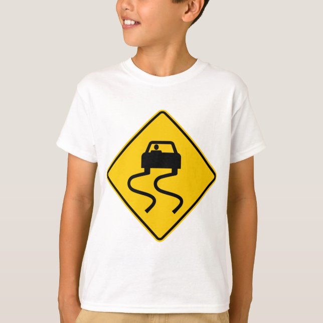 T-shirt Glissant quand signe humide de route (Devant)