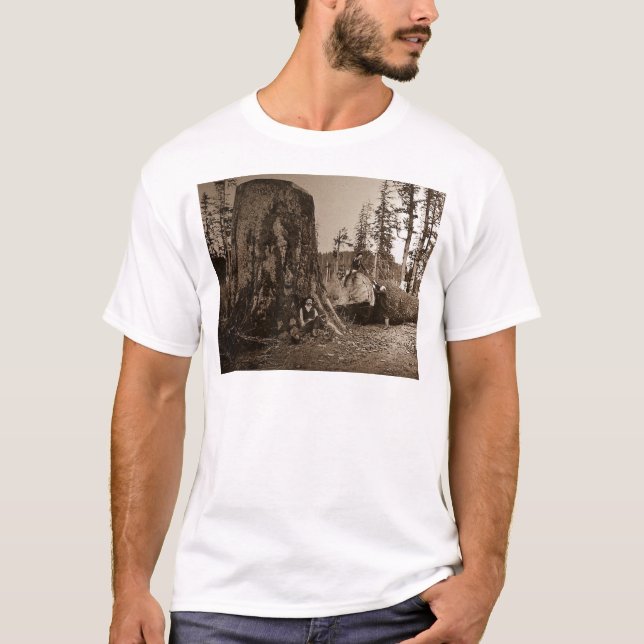 T-shirt Glissière 1903 de lanterne magique de bûcherons de (Devant)