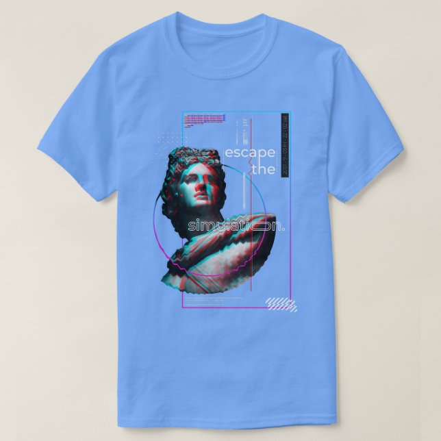 T-shirt Glitch Apollo - Streetwear esthétique (Design devant)