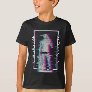 T-shirt Glitch de Statue Grec Hors ligne Vaporwave Japonai