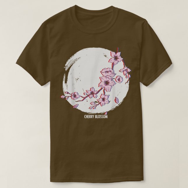 T-shirt Glitch en fleur de cerisier pour Otaku Manga Rea J (Design devant)