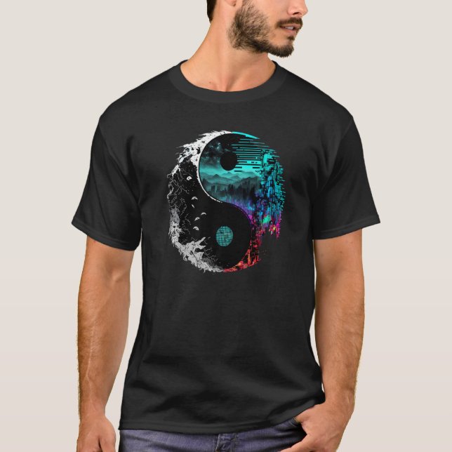 T-shirt Glitch Yin Yang Premium (Devant)