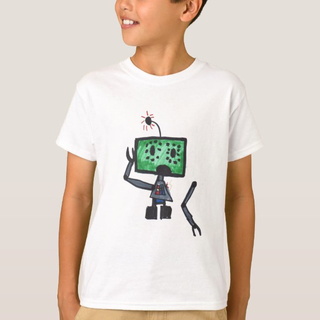 T-shirt Glitchy le robot (Devant)