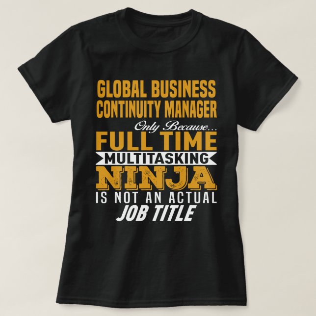 T-shirt Global Business Continuity Manager (Design devant)