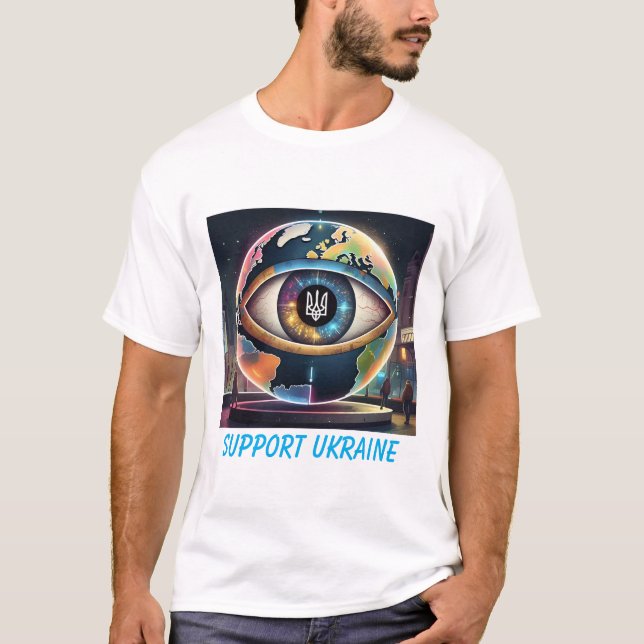 T-shirt Global Eye Ukraine United24 Support (Devant)