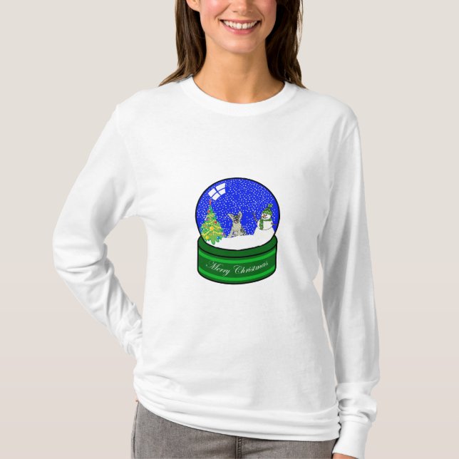 T-shirt globe allemand de neige de shepard (Devant)