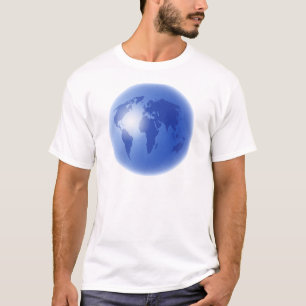 T-shirt Globe bleu du monde