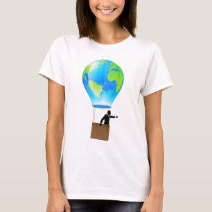 T-shirt Globe chaud de ballon à air