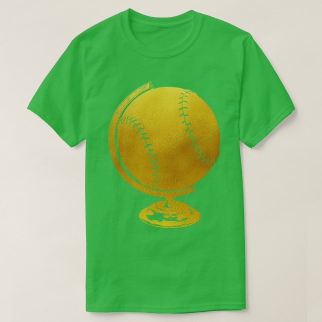 T-shirt Globe de baseball (Design devant)