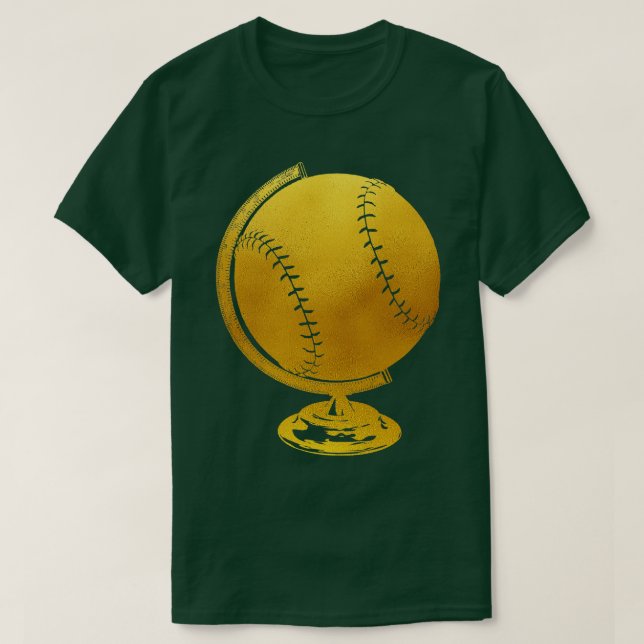 T-shirt Globe de baseball (Design devant)