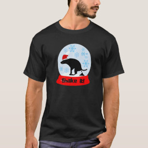 T-shirt Globe de chien qui défèque en secouant