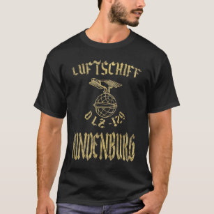 T-shirt Globe de Luftschiff Hindenburg W pour les chemises