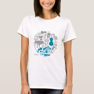 T-shirt Globe de musique - femmes
