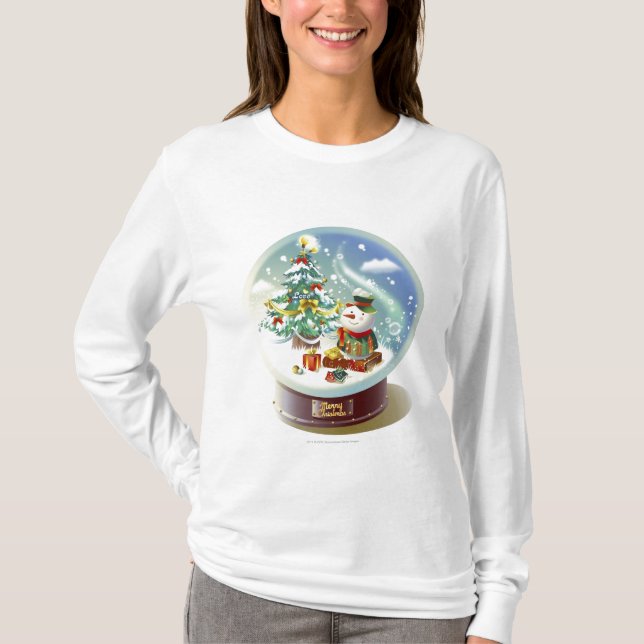 T-shirt Globe de neige avec le bonhomme de neige et (Devant)