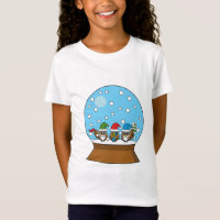 Globe des neiges avec trois Chouettes Gnomes