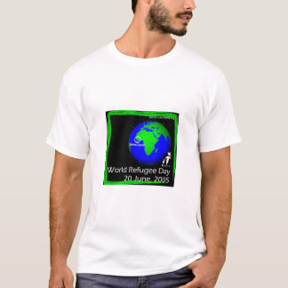 T-shirt Globe - monde réfugié jour rassemblement 16-22