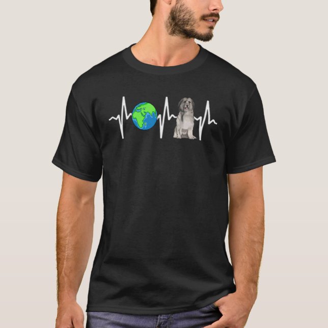 T-shirt Globe Planet Terre Pyrénéenne Berger Chien de Coeu (Devant)