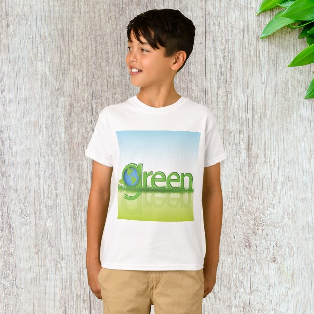 T-shirt Globe Terre Verte Éco-Amical Nature (Créateur téléchargé)