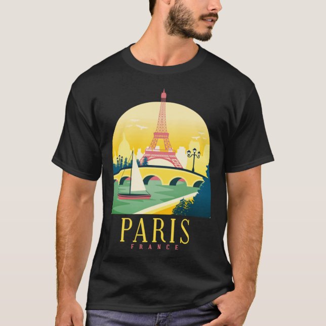 T-shirt Globetrotters à Paris Dark (Devant)