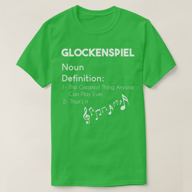 T-shirt Glockenspiel Funny Definition Humor Funny Glockens (Design devant)
