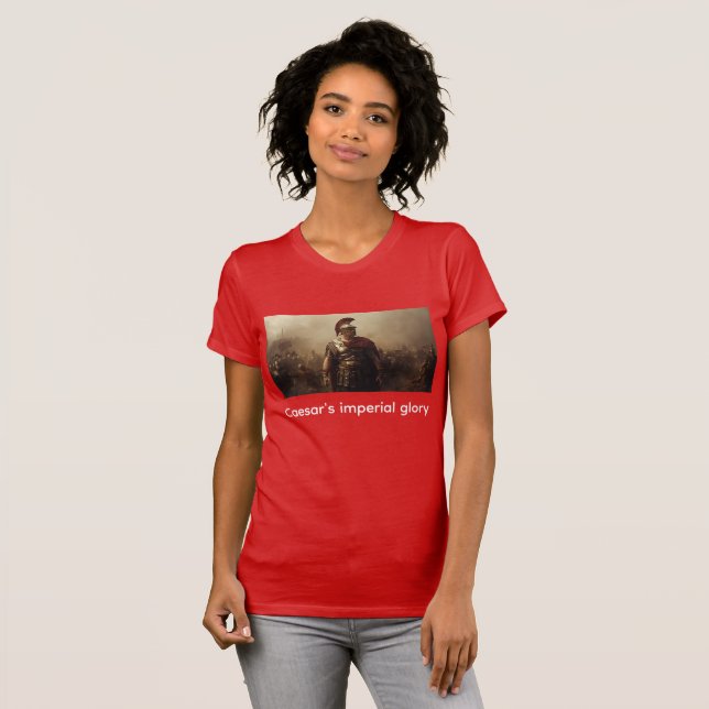 T-shirt Gloire impériale de César rouge (Devant entier)