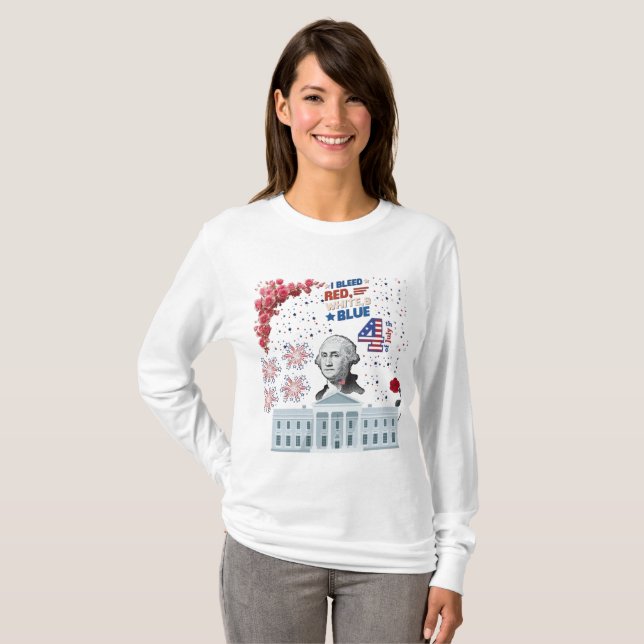 T-shirt Gloire sous les étoiles blanc (Devant entier)