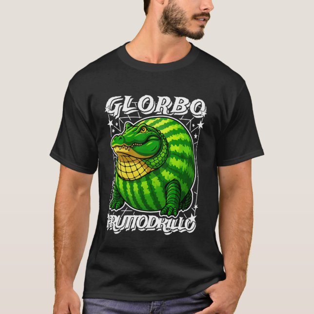 T-shirt Glorbo-Fruttodrillo Pastèque Crocodile Rot du Cerv (Devant)
