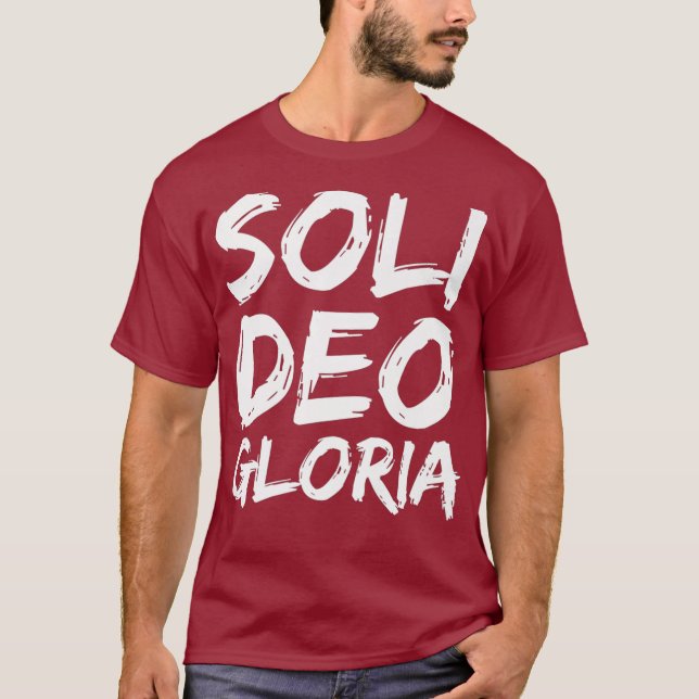T-shirt Glory to God Alone Quote Reformation Gift Soli (Devant)