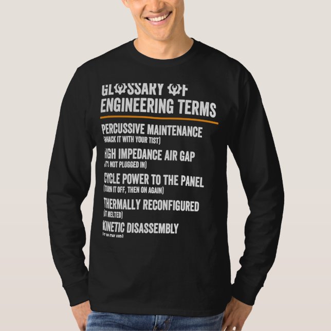 T-shirt Glossaire des termes techniques Définition de l'in (Devant)