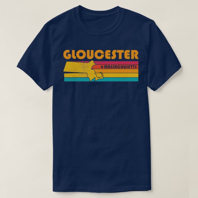 T-shirt Gloucester Massachusetts Vintage Souven en détress (Design devant)