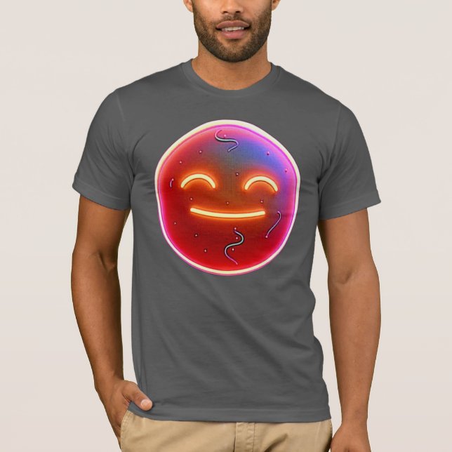 T-shirt Glow of Joy : Emoticon numérique (Devant)