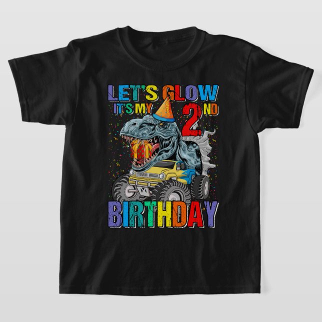 T-shirt Glow Party 2nd C'est mon Monstre d'anniversaire Tr (Poser)