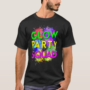 T-shirt Glow Party Squad Halloween Costume drôle coloré
