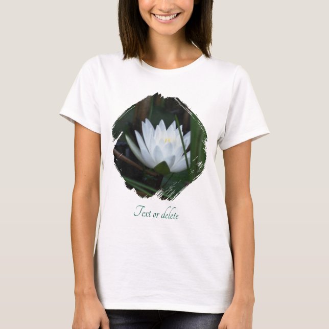 T-shirt Glowing Lotus Water Lily Floral Personalized (Devant)