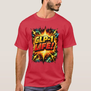 T-shirt GLP-1 VIE ! Bande dessinée Pop Art