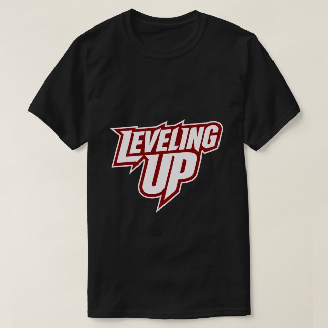 T-shirt GLUTCH – Leveling Up Gamer Streetwear Tee (Design devant)