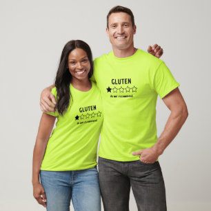 T-shirt Gluten : 1 Étoile, Ne Recommandez Pas Unisex