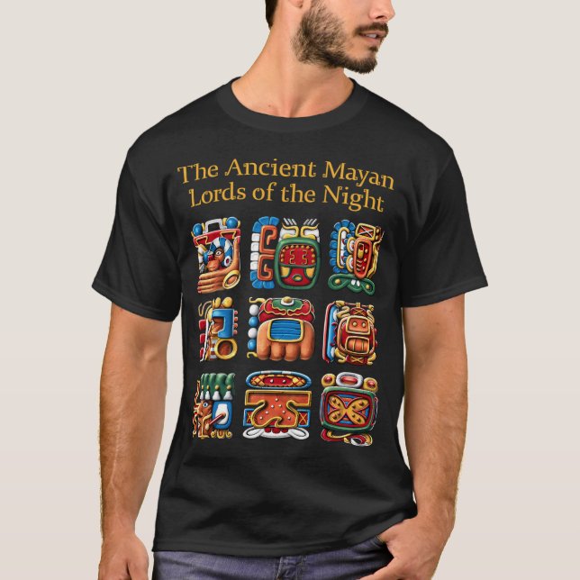 T-shirt Glyphe Mayan antique (Devant)